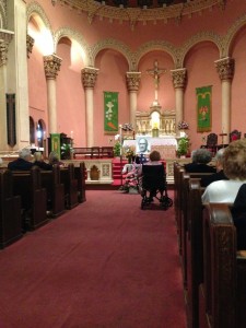 Vern's funeral at St. Anne's church, September 5, 2014